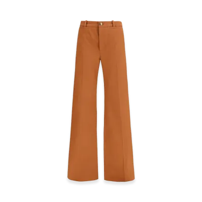 Chloe Women's Canvas Wide-Leg Trousers "Orange"