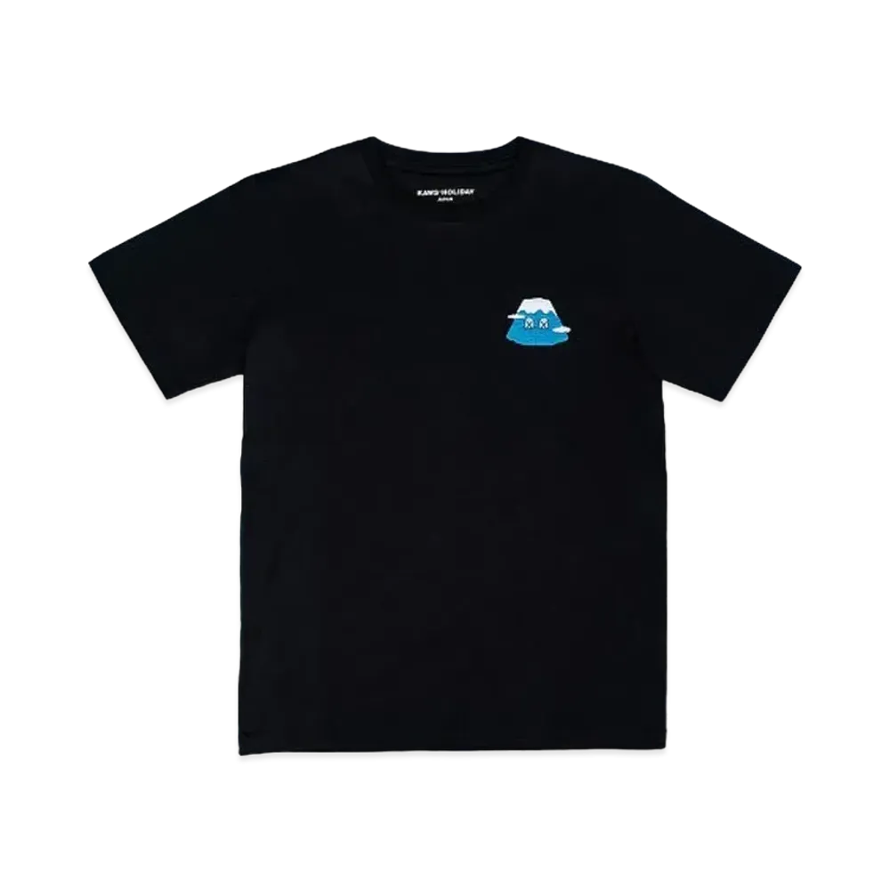 KAWS HOLIDAY Japan Embroidered Badge T-Shirt "Black"