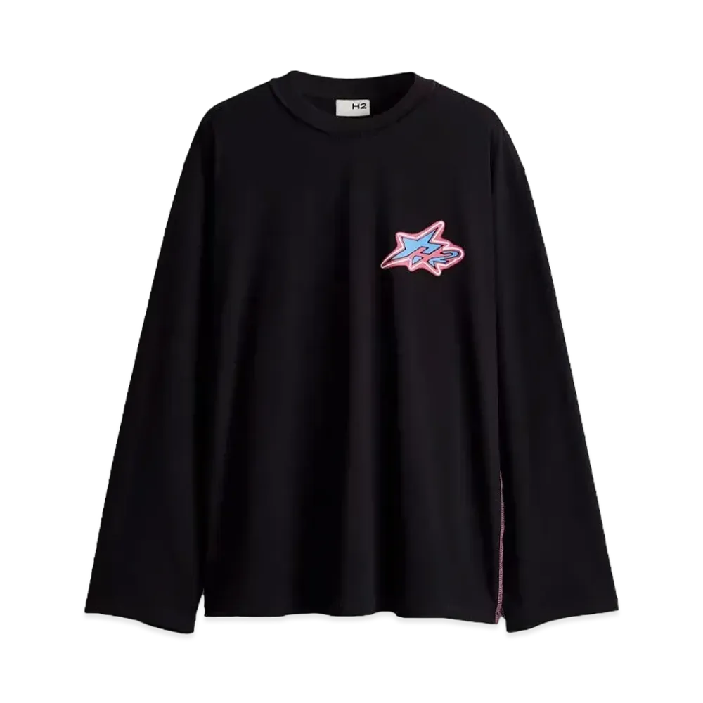 HERONPRESTON x H&M H2 Long Sleeve Jersey Top "Black/Star"