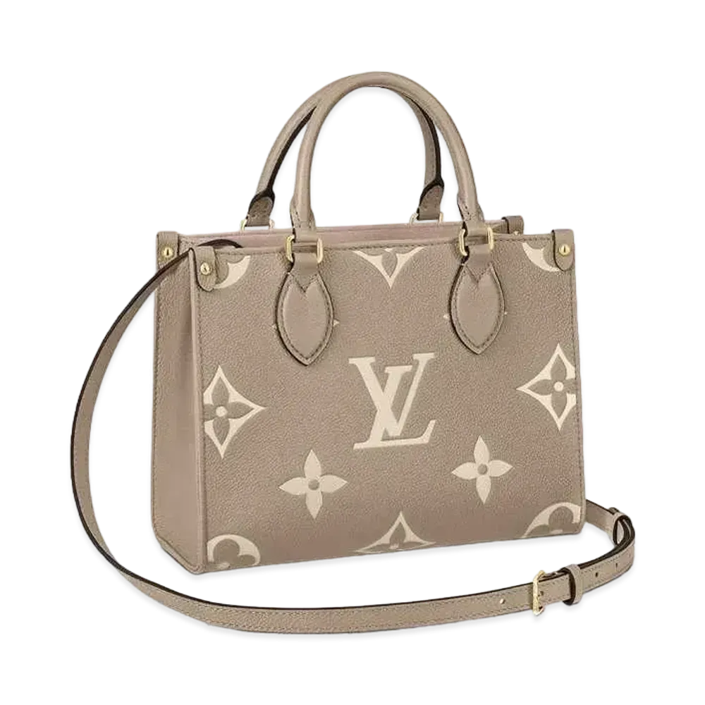 Louis Vuitton Bicolor OnTheGo PM Monogram Empreinte Leather "Turtledove"