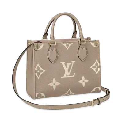Louis Vuitton Bicolor OnTheGo PM Monogram Empreinte Leather "Turtledove"