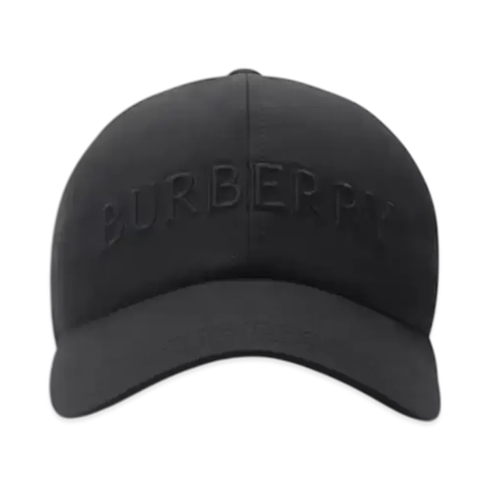 Burberry Logo Gabardine Baseball Cap "Black"