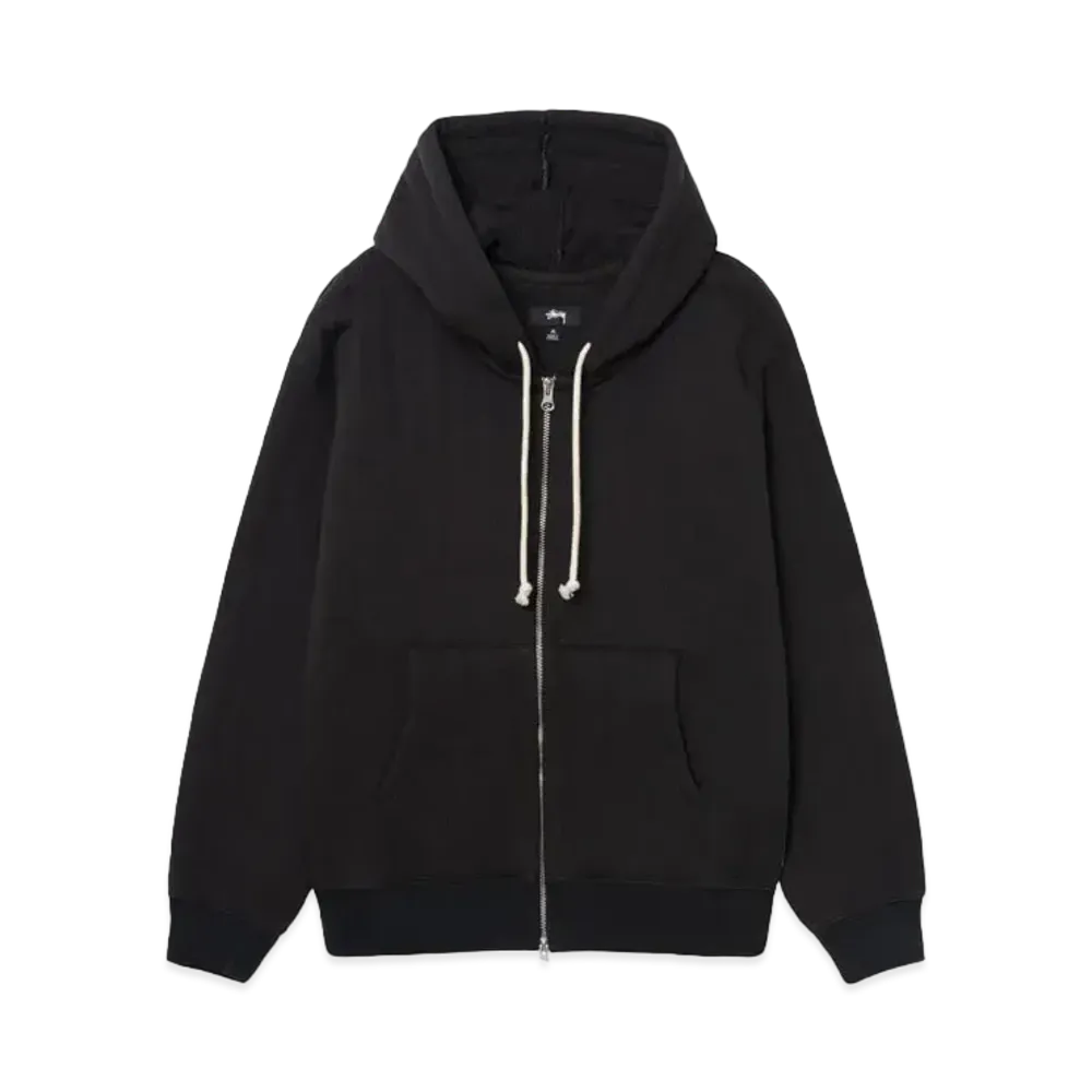 Stussy Vertical Quilted Zip Hoodie "Black"