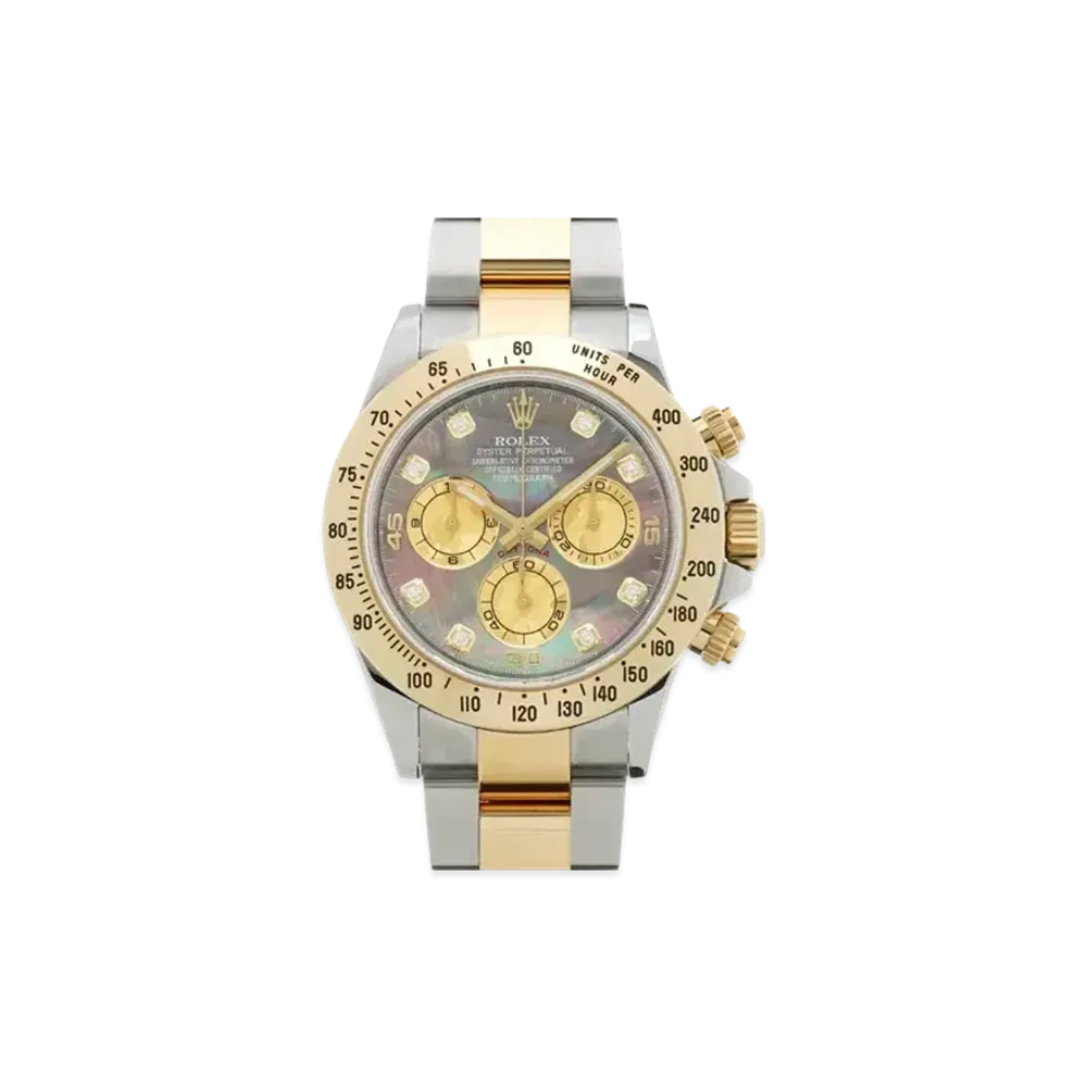 ROLEX Cosmograph Daytona 8P Diamonds "Black Shell/Stainless Steel/Yellow Gold"