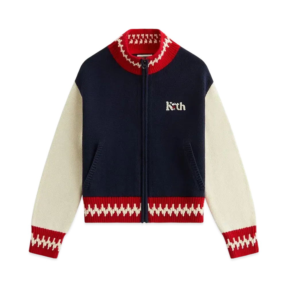 Kith Kids for Peanuts Globe Wyona Full Zip Sweater "Nocturnal"