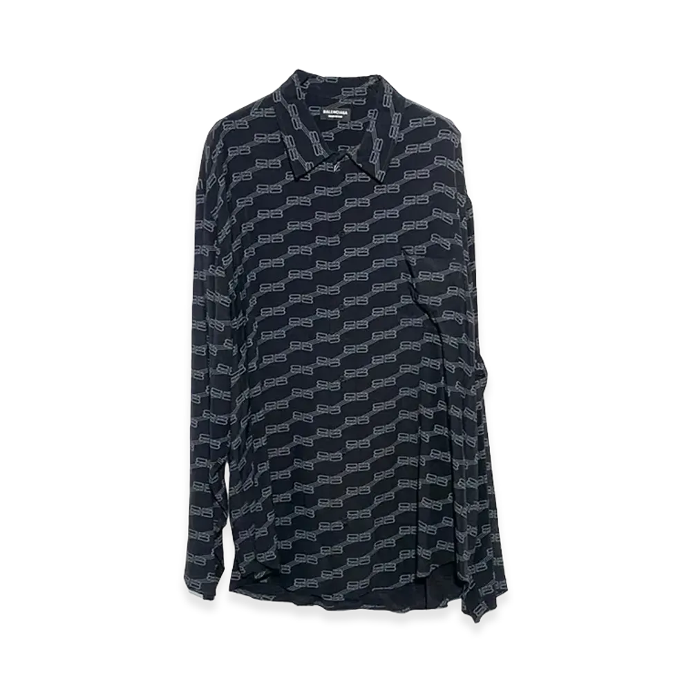 BALENCIAGA BB Monogram Minimal Shirt "Black"