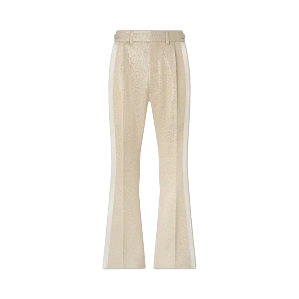 AMIRI Sequin Boucle Double Pleated Pant "Champagne"