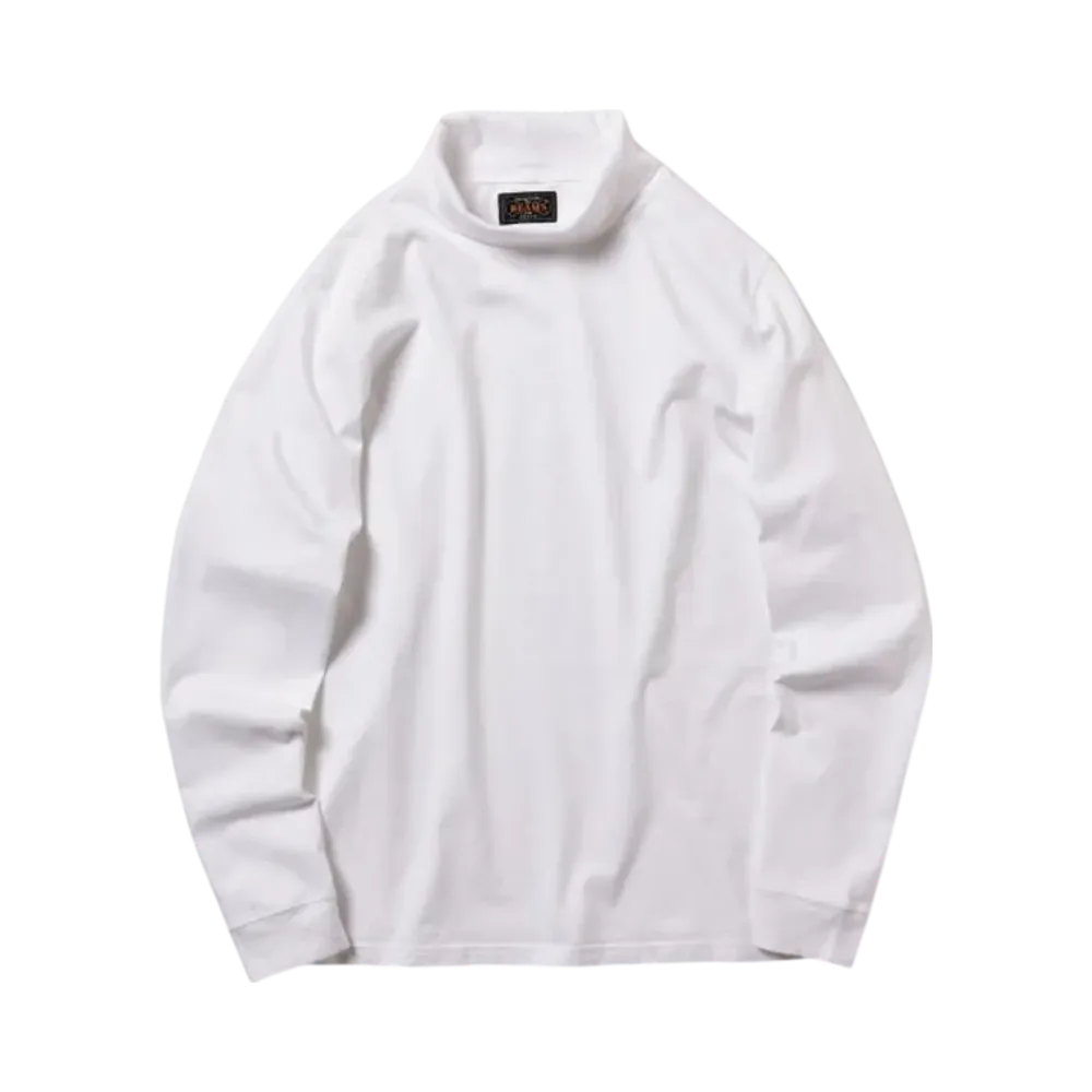 BEAMS Turtle Neck Pima Cotton "White"