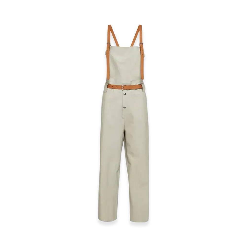 PRADA Women's Leather Overalls "Ice"
