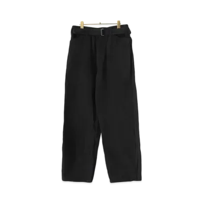 COMOLI Denim Belted Pants "Black"