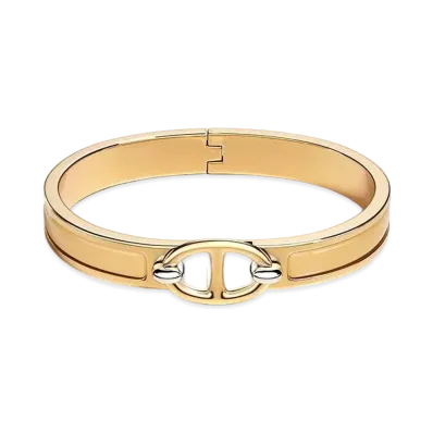 Hermes Mini Clic Chaine D'ancre Bracelet "Sable/Gold"