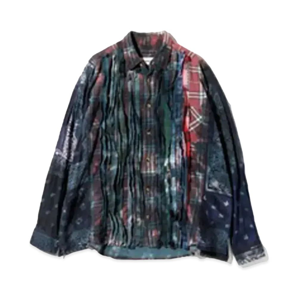Needles x MIYAGIHIDETAKA Ribbon Wide Shirt / Tie Dye - Flannel + Bandana "Type 1"