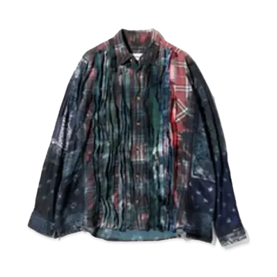 Needles x MIYAGIHIDETAKA Ribbon Wide Shirt / Tie Dye - Flannel + Bandana "Type 1"
