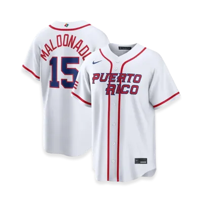 Nike 2026WBC World Baseball Classic Martín Maldonado Puerto Rico Baseball Home Stadium Jersey "White"