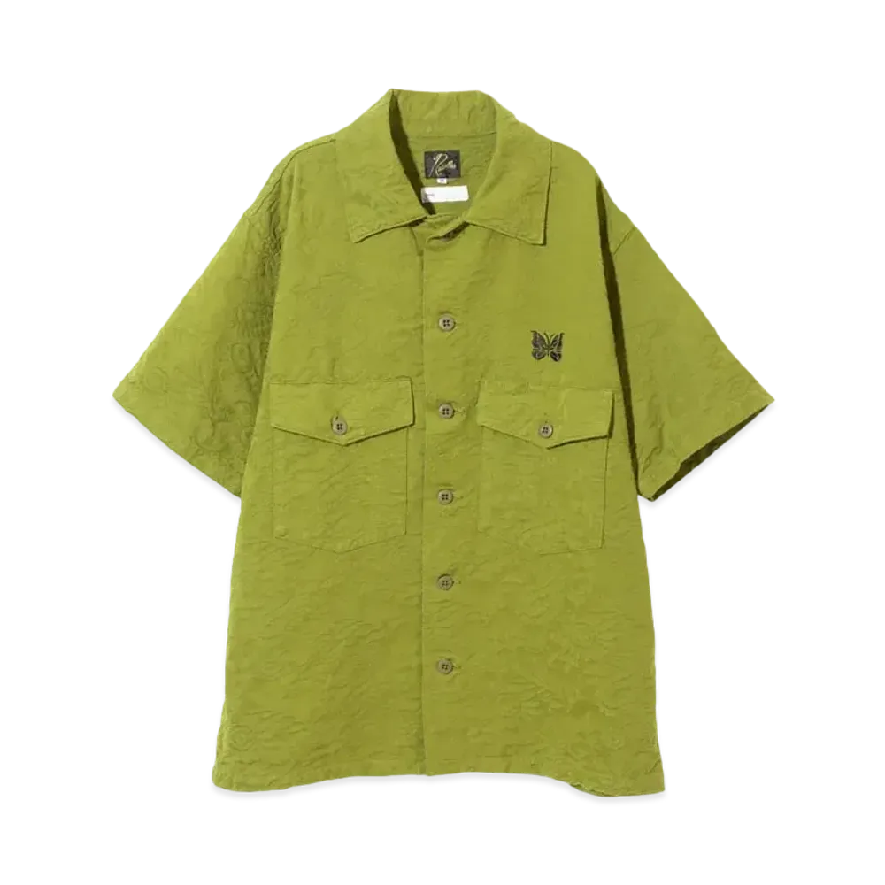 Needles x ts(s) S/S Fatigue Shirt - Paisley Jacquard "Olive"