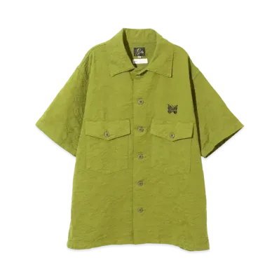 Needles x ts(s) S/S Fatigue Shirt - Paisley Jacquard "Olive"