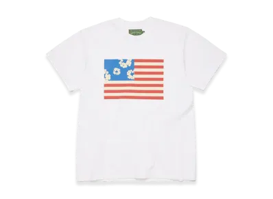 DENIM TEARS Wreath Flag Tee "White"