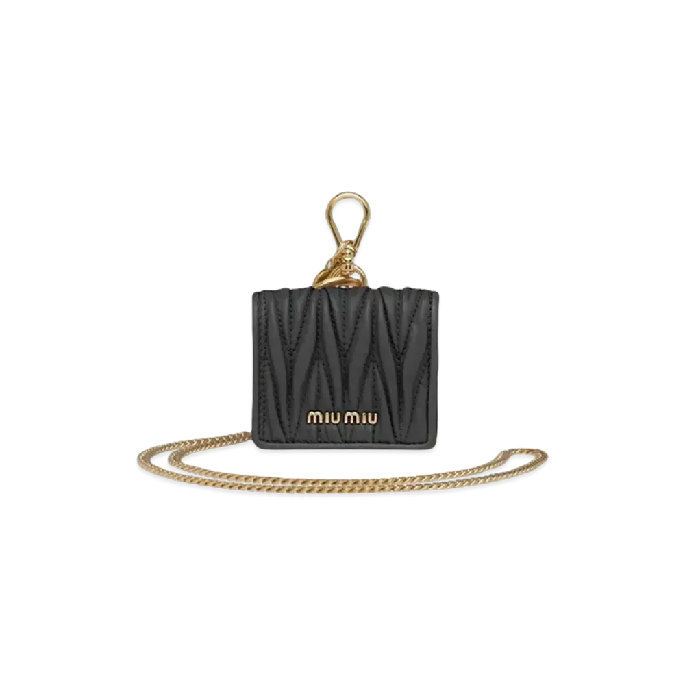 MIU MIU Materassenapa Leather Airpods Pro Case "Black"