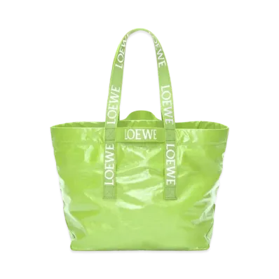 LOEWE Fold Shopper In Paper Calfskin "Bright Apple"
