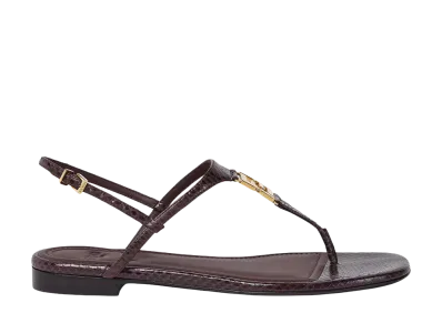 FENDI Women's FFold Sandals "Brown"