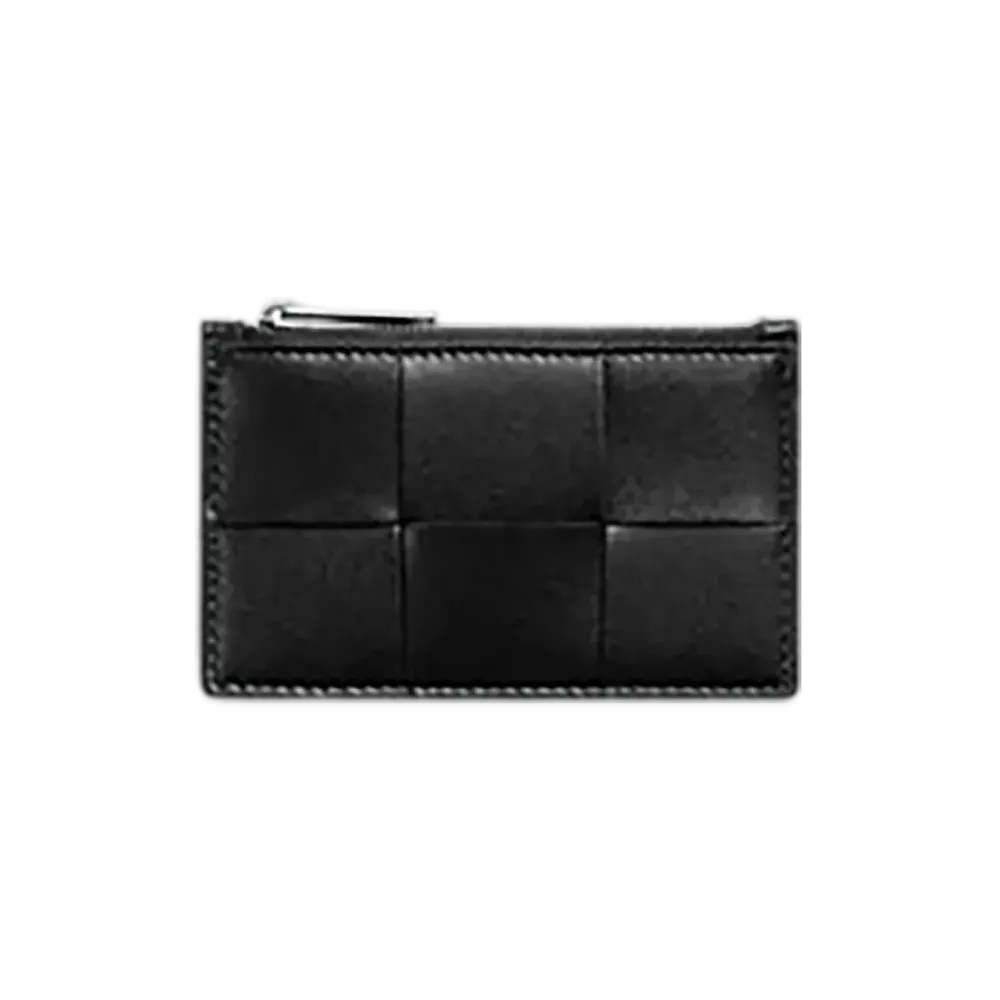 Bottega Veneta Zippered Card Case "Black"