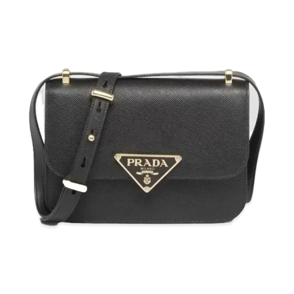 PRADA Saffiano Leather Mini Bag "Black"