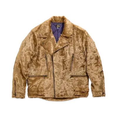 Needles DOUBLE RIDERS JACKET - FAUX FUR "Taupe"