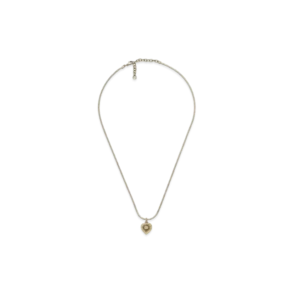 GUCCI Interlocking G Heart Pendant Necklace