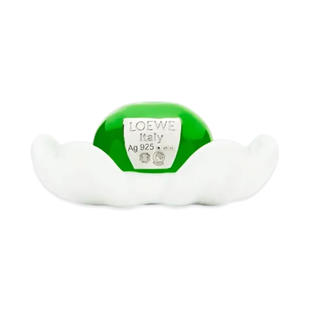 LOEWE Flower Hat Pendant "Silver/White"