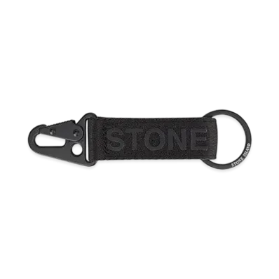 Stone Island 95064 NYLON POLYESTER TAPE WITH S.I. LETTERING "Black"