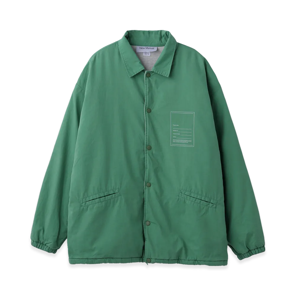 New Manual Lined Coach Jacket "Green"