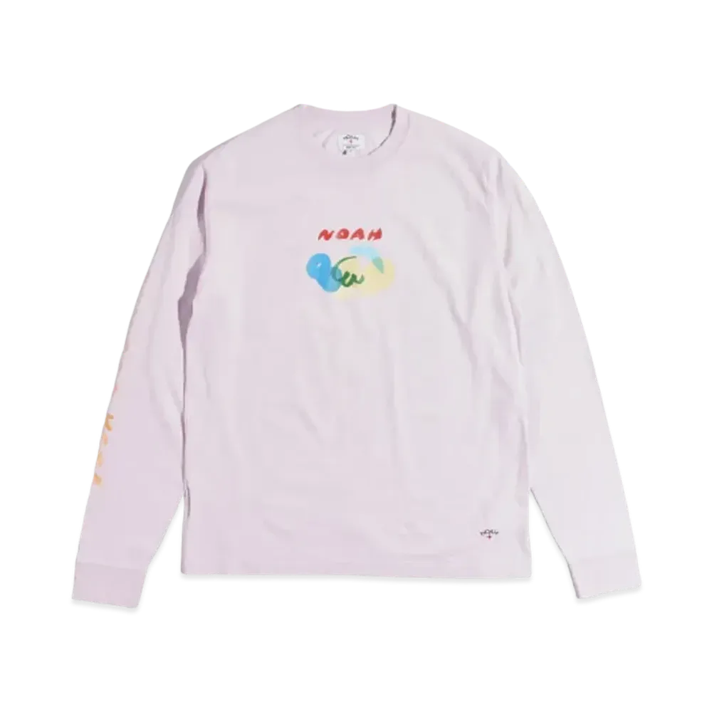 Noah Not Dead Yet! L/S Recycled Cotton Tee "Pink"