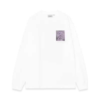 Carhartt WIP L/S Emerge T-Shirt "White(Stone Washed)"