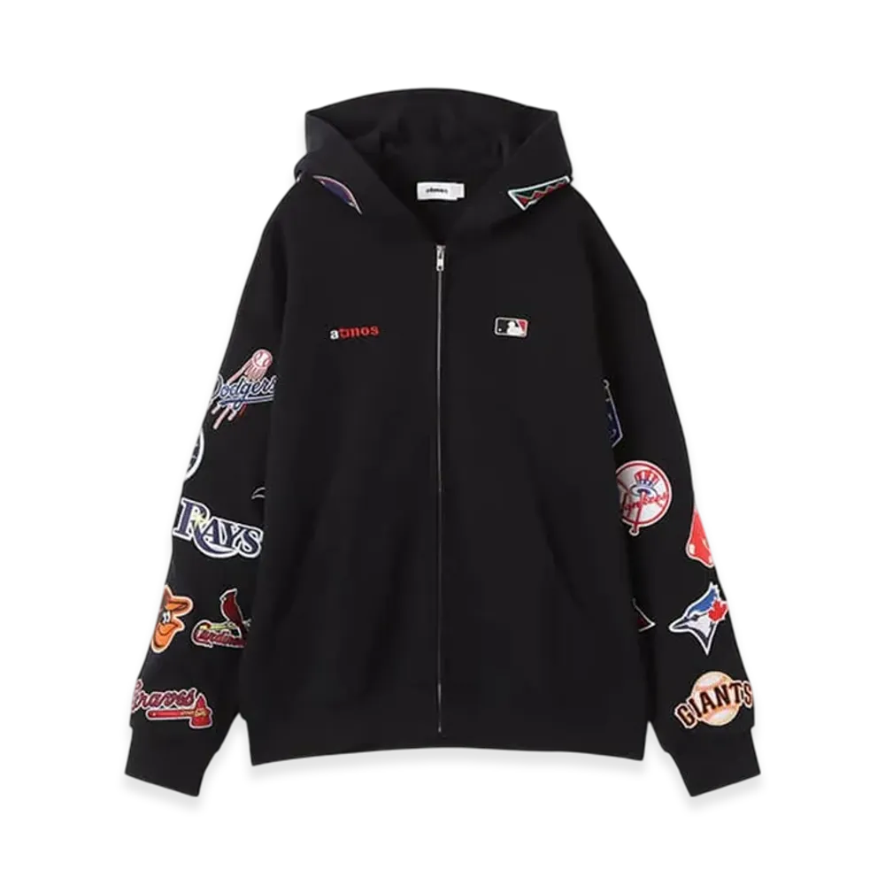 atmos x MLB All Teams Patch Zip-up Hooded Sweatshirt "Navy"