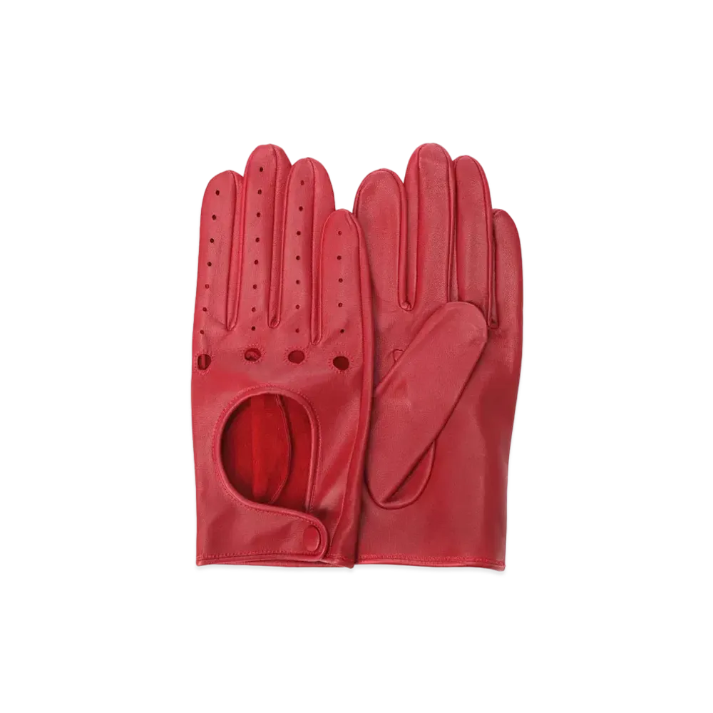 Yohji Yamamoto Pour Homme LAMB SOFT DRIVING GRAB "Red"