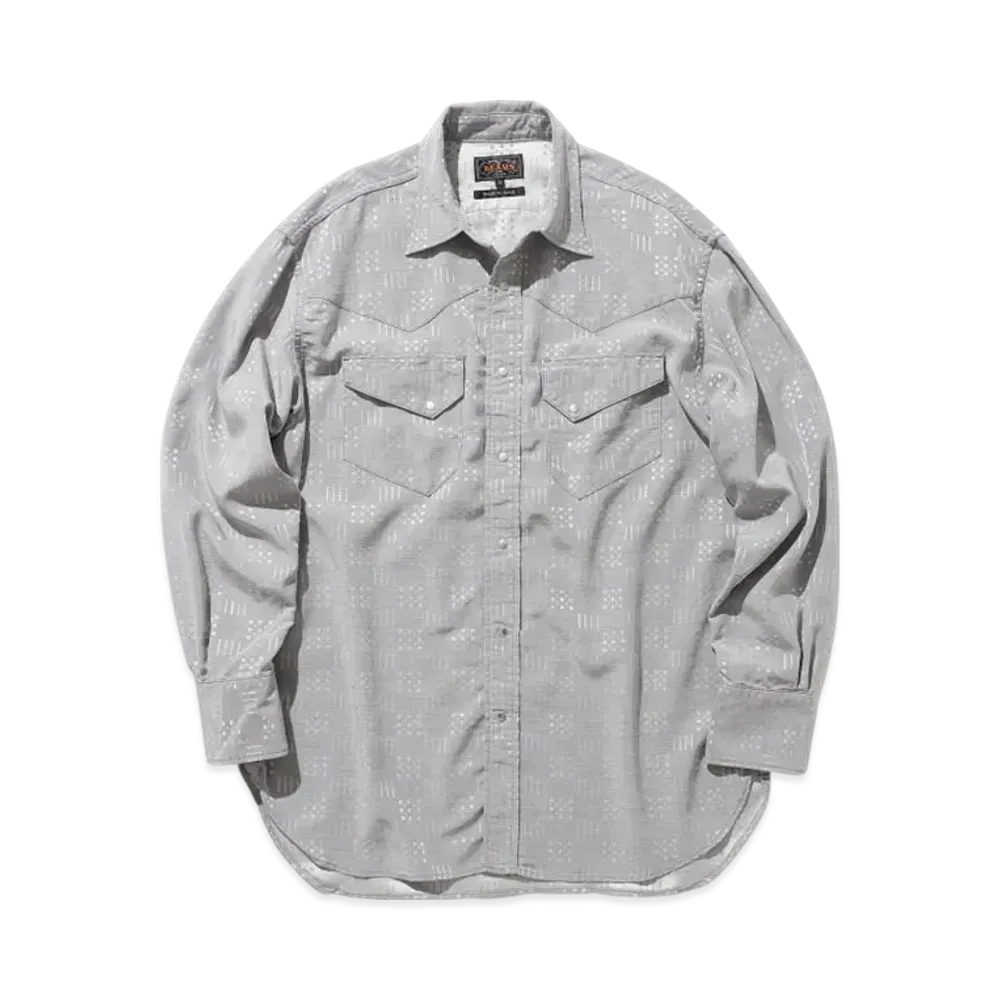 BEAMS Western Shirt Jacquard "Gray"
