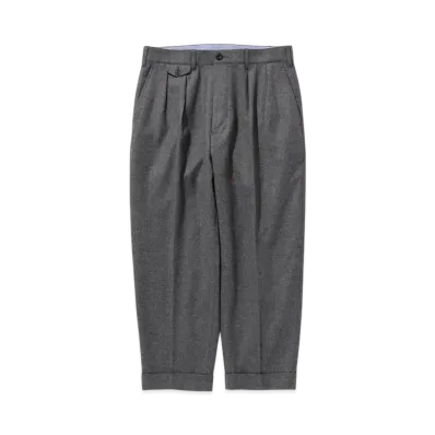 BEAMS 2Pleats Flannel "Gray"