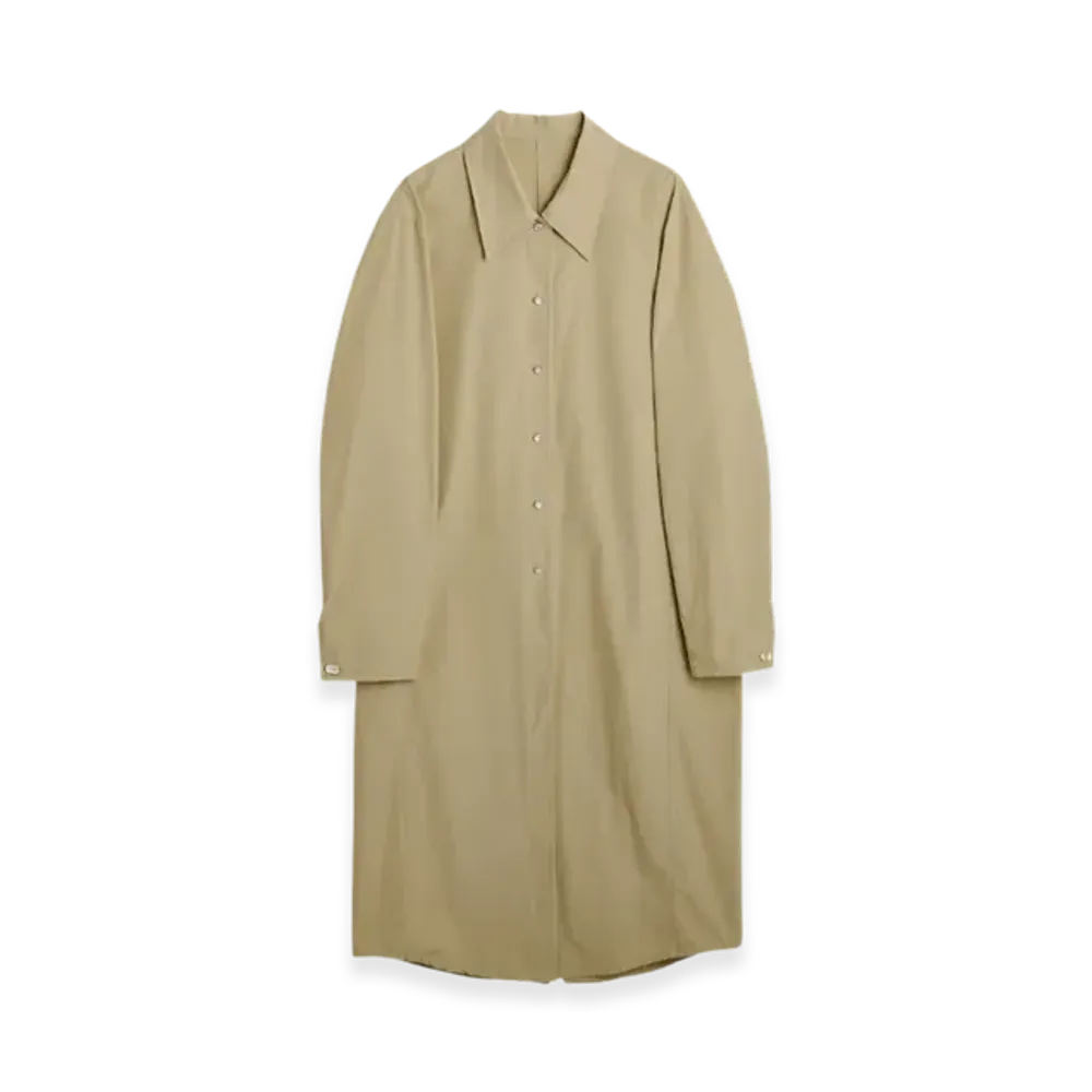OUR LEGACY Women's Welding Shirt Dress Humble Cotton "Khaki"