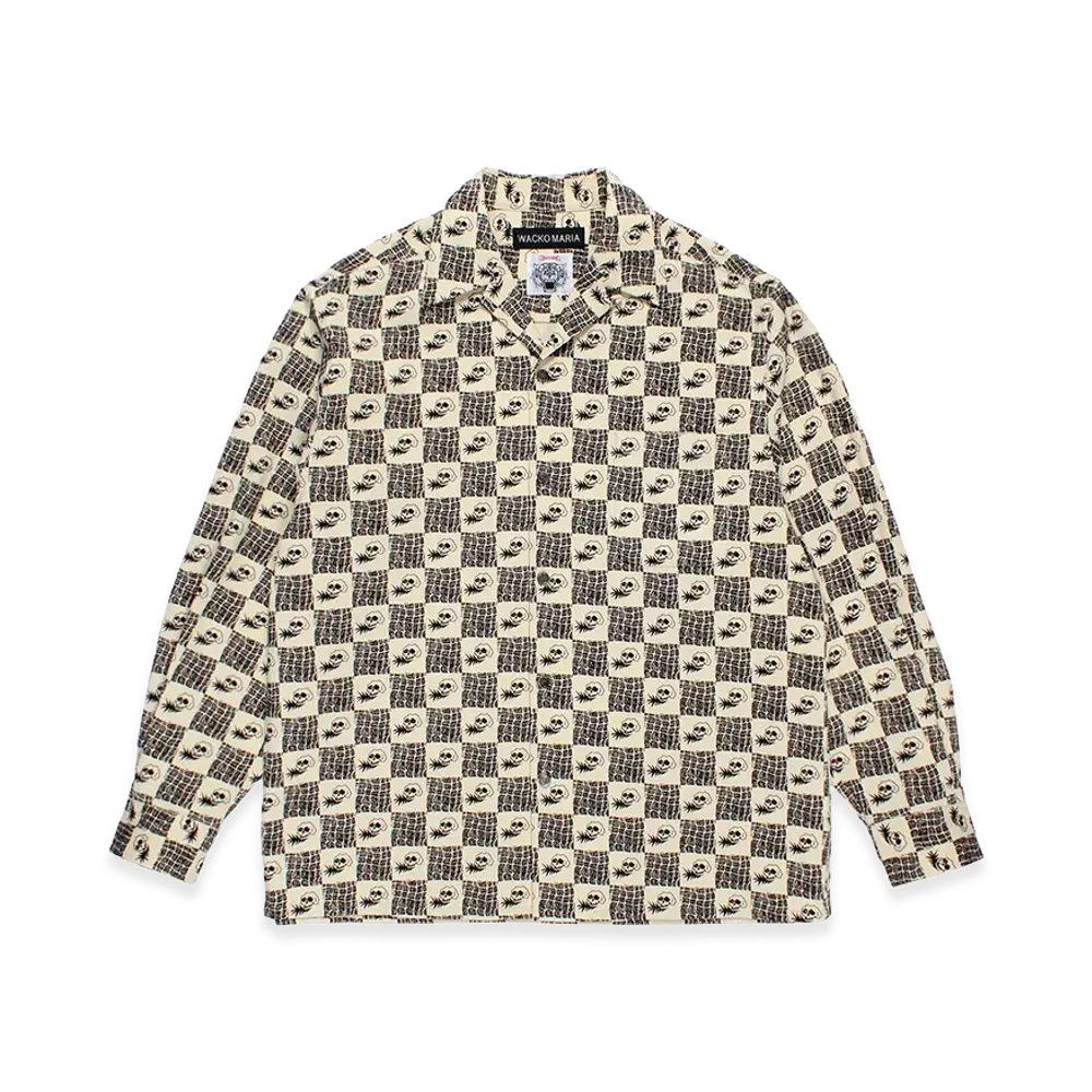 WACKO MARIA x Wolf's Head Corduroy 50'S Open Collar Shirt "One"