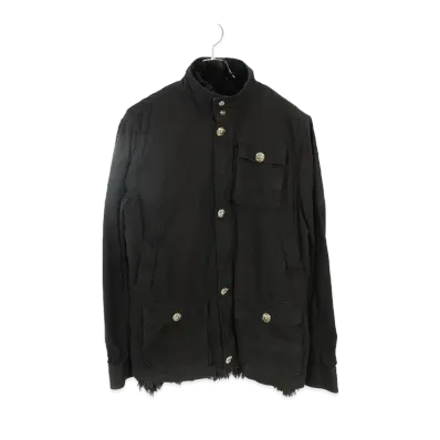 Chrome Hearts Cherry Bomb Lining Alpaca Fur Cross Button Military Jacket "Black"