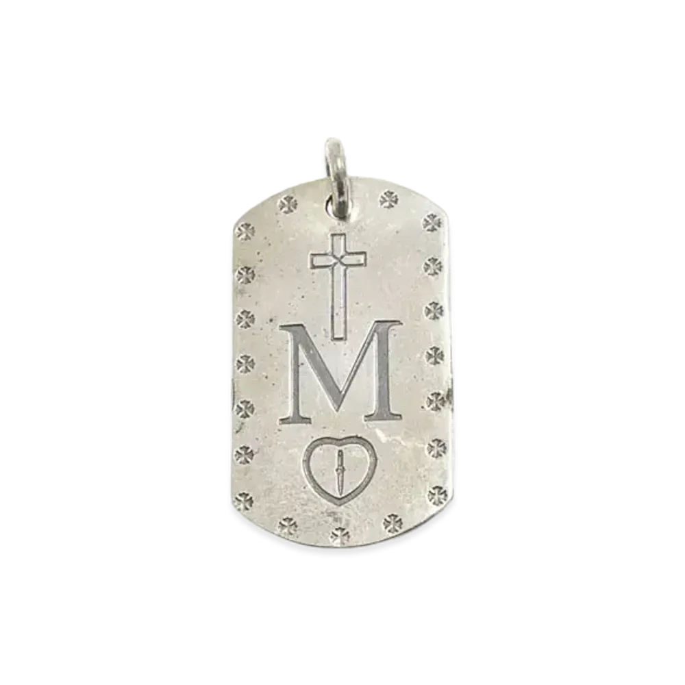 Chrome Hearts Large Maple Soap Dog Tag "Silver"