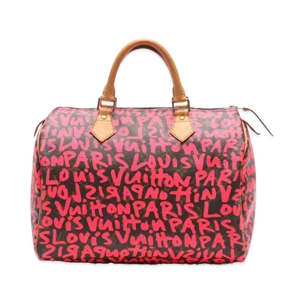 Louis Vuitton Speedy 30 Monogram Graffiti Stephen Sprouse Collection "Fuchsia"