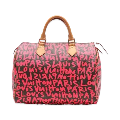 Louis Vuitton Speedy 30 Monogram Graffiti Stephen Sprouse Collection "Fuchsia"