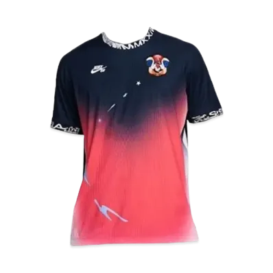Nike SB FederationKit & Agnostic Collection Men's Dri-FIT ADV Short Sleeve Skate Jersey "Obsidian/Bright Crimson"