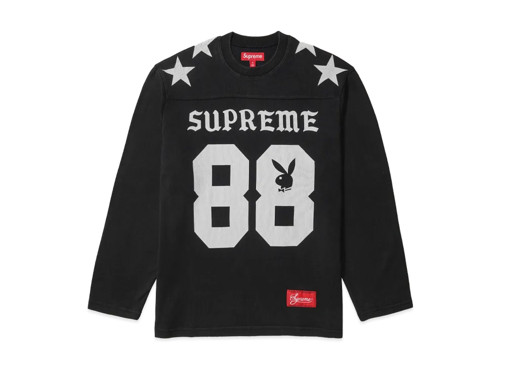 シュプリーム x プレイボーイ ロングスリーブ フットボールトップ "ブラック"