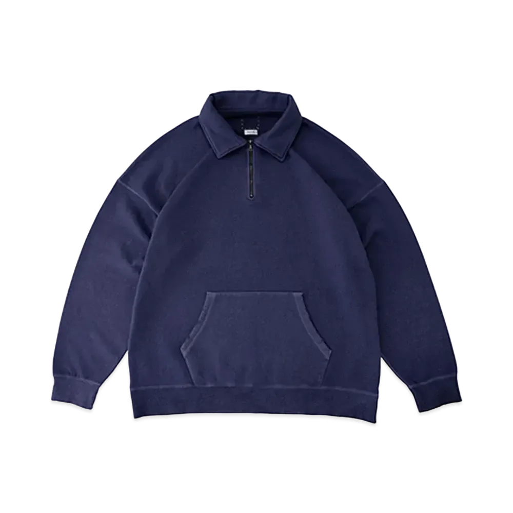 visvim JUMBO SWEAT ZIP P.O. (UNEVEN DYE) "Navy"