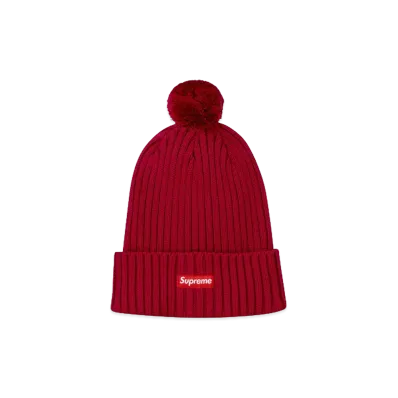 Supreme Ribbed Beanie "Dark Red"