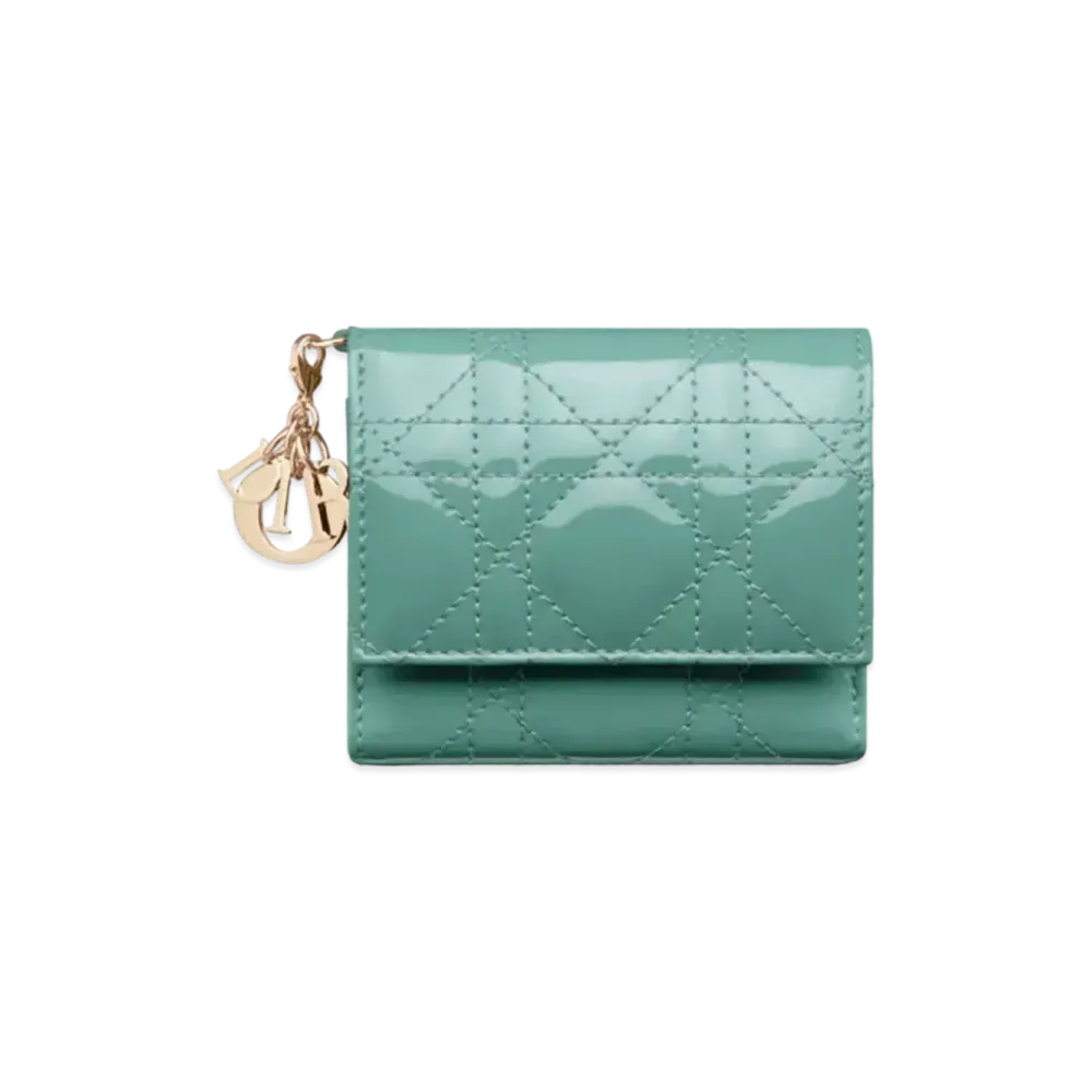 Dior Lady Dior Lotus Wallet "Tundra Green"