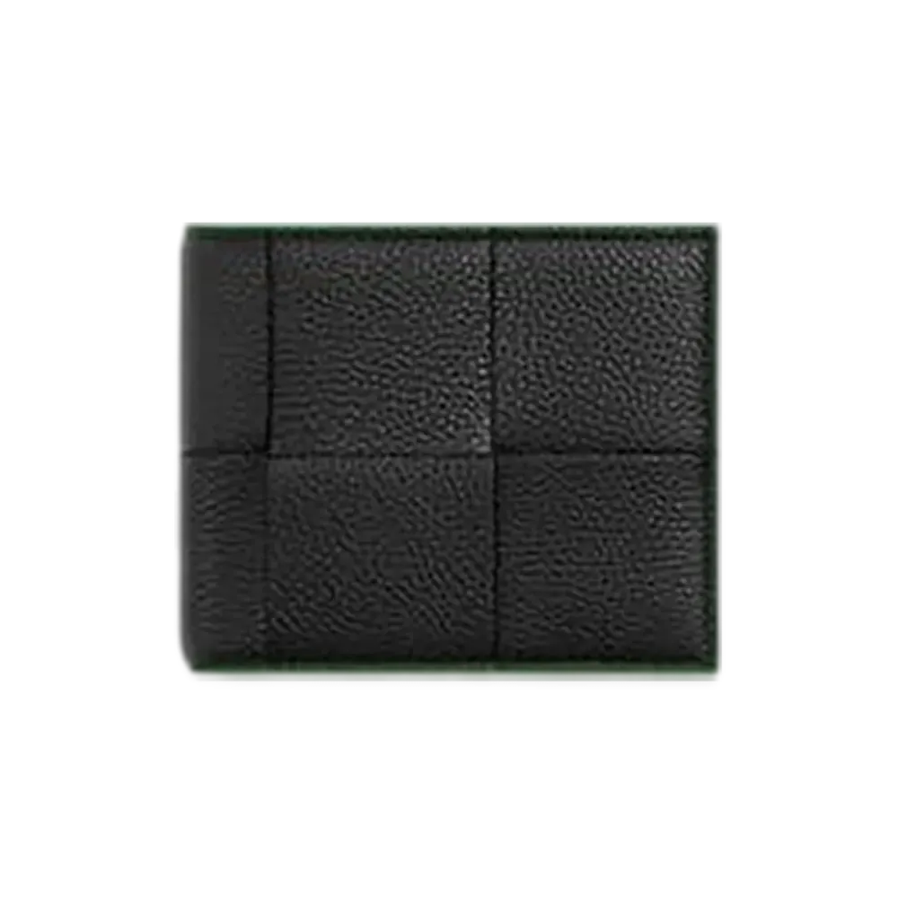 Bottega Veneta Cassette Bi-Fold Wallet With Coin Purse "Black/Parakeet"