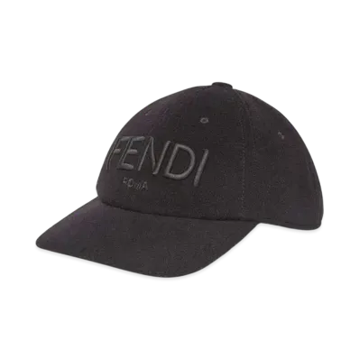 FENDI Hat Wool Baseball Cap "Black"